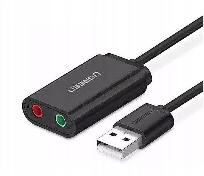 UGREEN Externí Zvuková Karta USB Minijack Adaptér 3.5mm Mikrofon 15cm ...