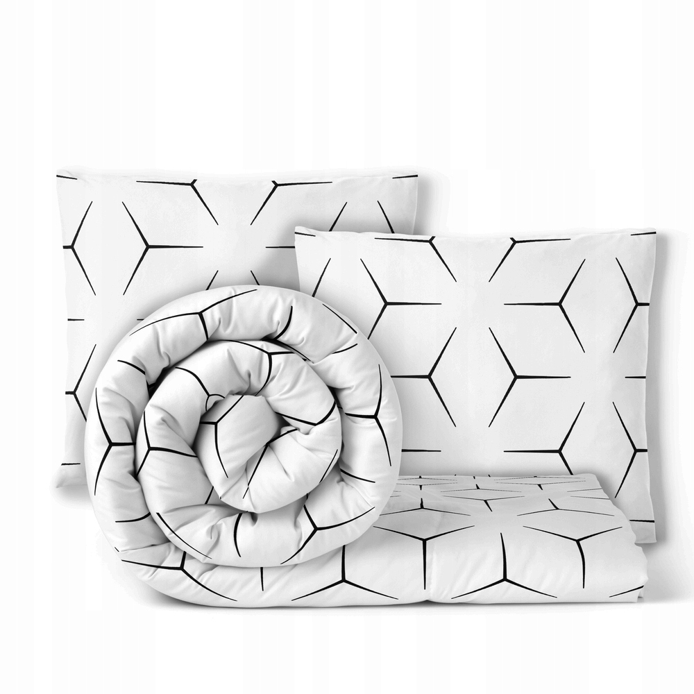 Hotelové Povlečení 160x200 cm 2xPOVLEČENÍ 70x80 Sada Povlečení Milano Bílá