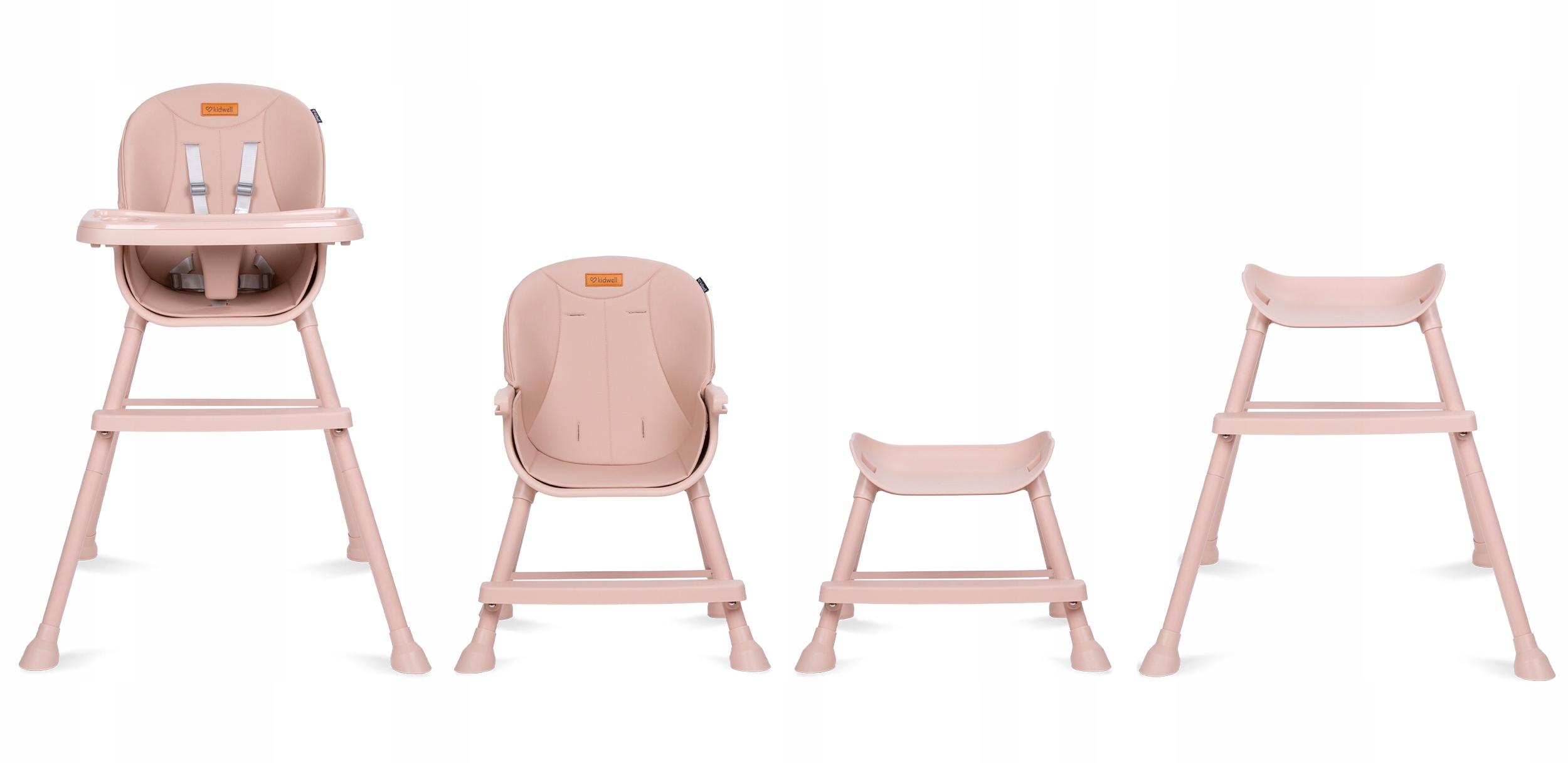 Kidwell EATAN krzesełko do karmienia 4w1 Pink Waga krzesełka 4 kg