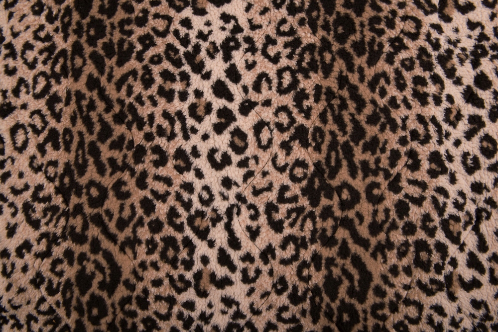 Kožíšek Beránek Prošívaný Úplet Kožešinový Panter