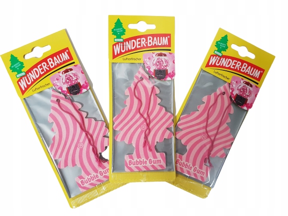 WUNDER BAUM CHOINKA ZAPACH DO AUTA 3X BUBBLE GUM