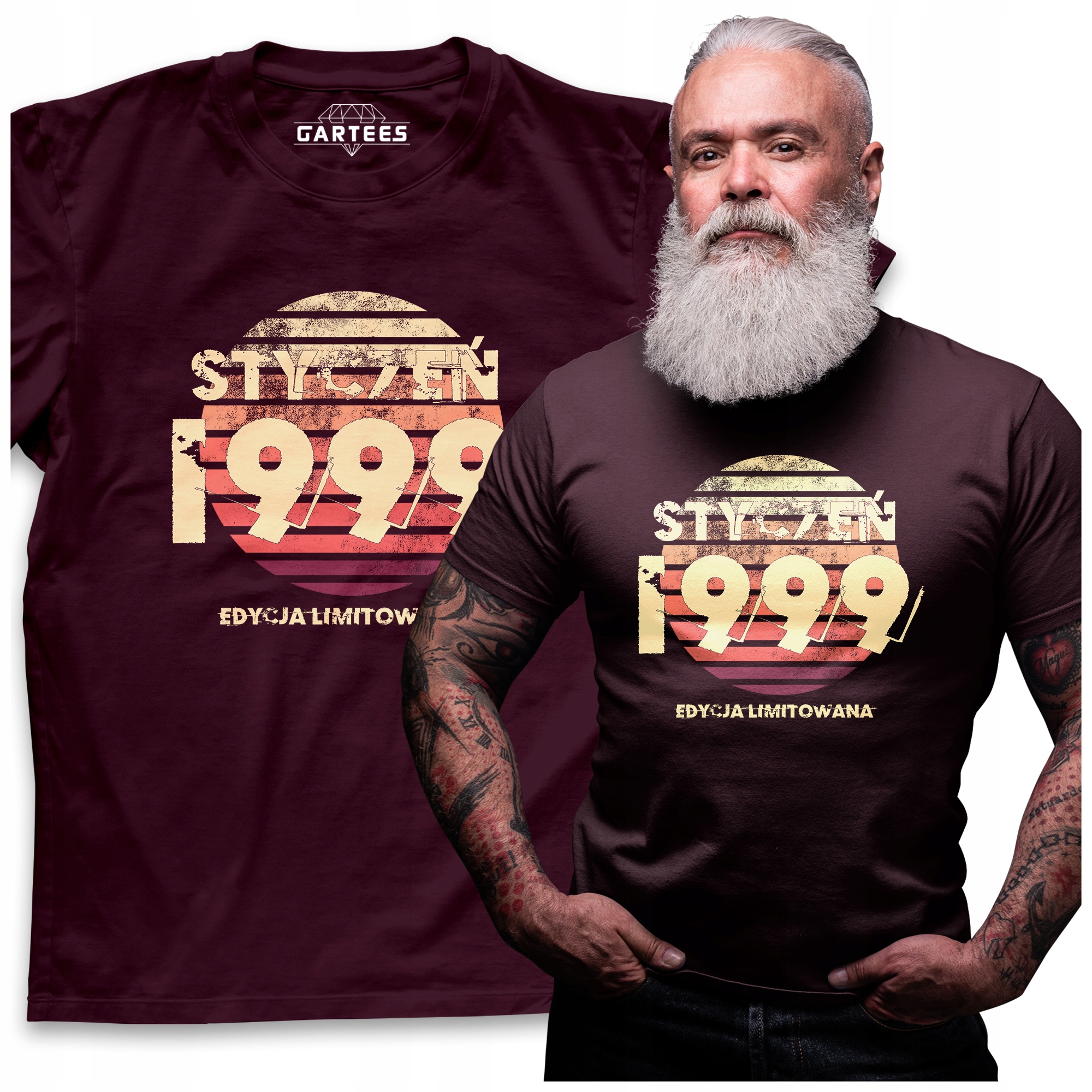 

Koszulka Męska Na Urodziny Styczeń Vintage Rok