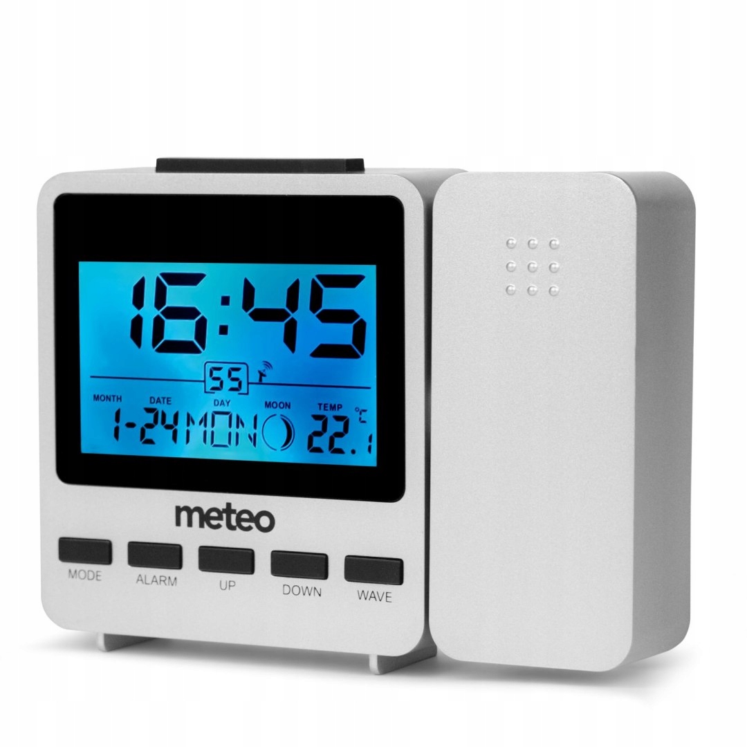 Zegar z systemem Dcf i pomiarem temperatury Meteo ZP9 projektor