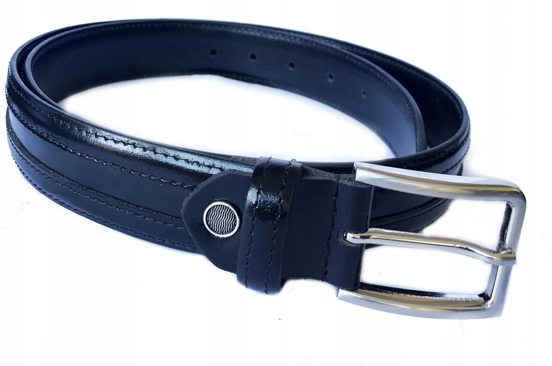 PASEK MĘSKI NATURALNA LICOWA SKÓRA roz medium |CR|