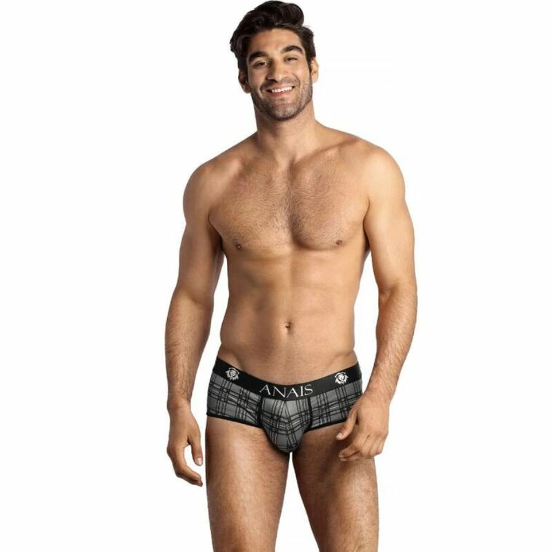 Anais Men Balance Brief S černo-šedá mikrovlákno sportovní střih