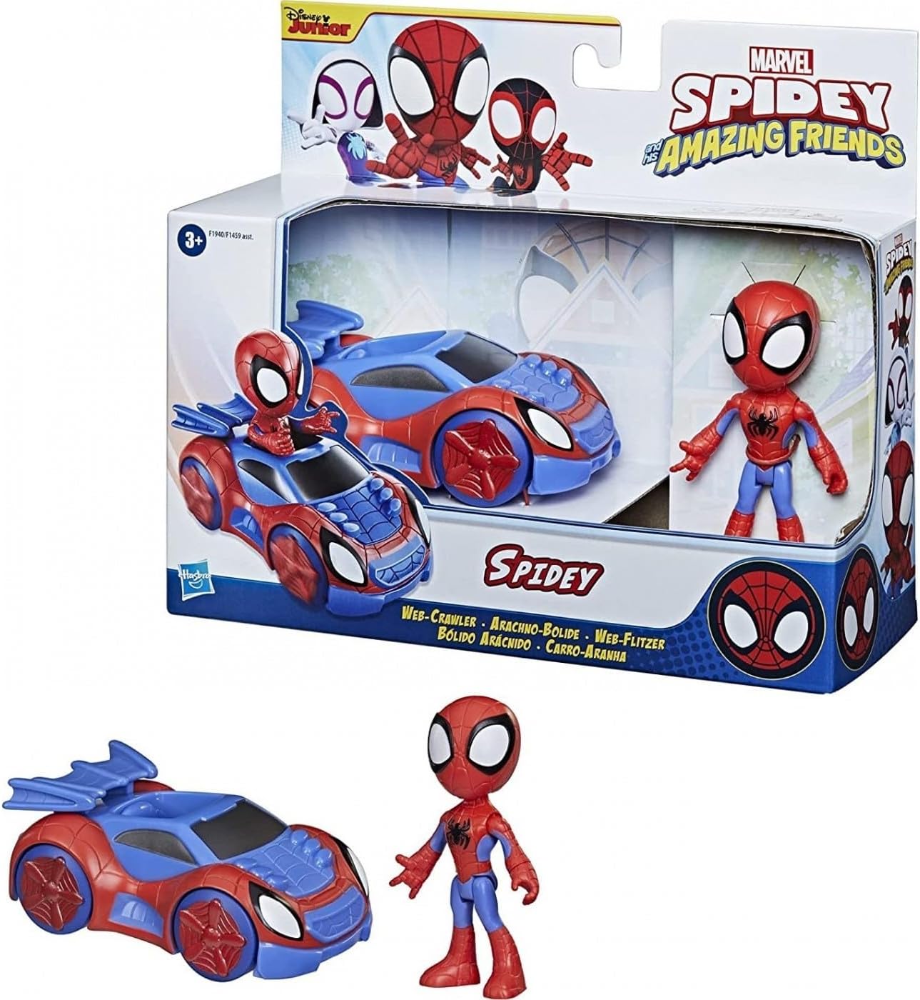 Zestaw HASBRO: Figurka SPIDEY SPIDERMAN + pojazd Web-Crawler Ruchome elem.