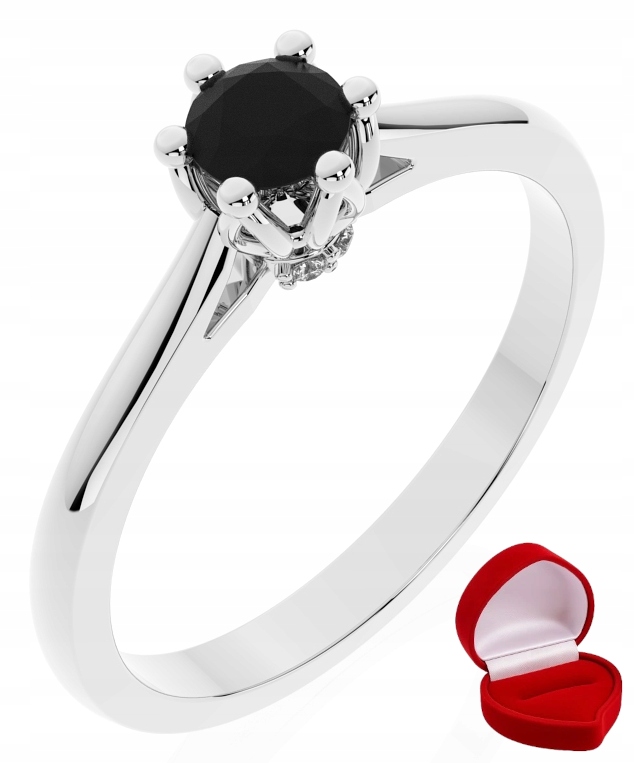 Zlatý Prstýnek 585 14k Brylant Č. 0,24 ct Bílé Zlato R17