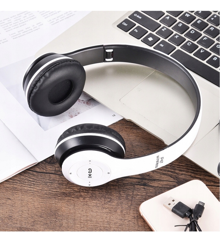 SŁUCHAWKI BTH WIRELESS P47 MIKROFON MP3 RADIO Rodzaj słuchawek nauszne