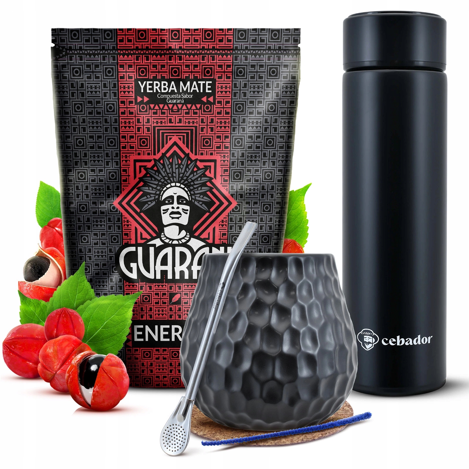 Sada Yerba Mate Guarani Energia Termos Led Tykev a Bombilla 500g 0,5kg