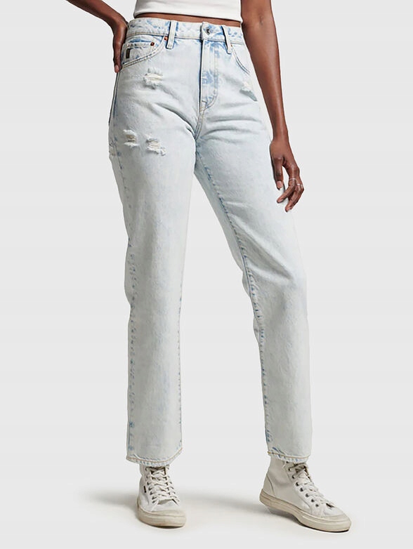 Superdry Modré Džíny S 7/8 Dírami (27/32)