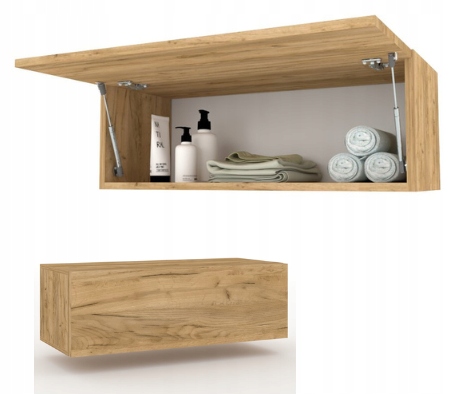 Koupelnová skříňka Horizontální závěsná police Karo 80 Dub Craft Zlatá