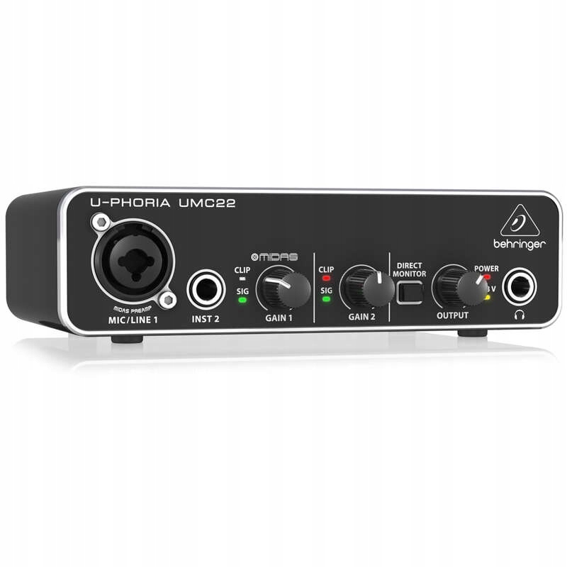 Interfejs Audio Behringer USB UMC22 Kolor czarny