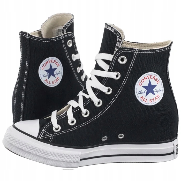 Dámské tenisky nad kotník Converse Wedge Hi Black, černé