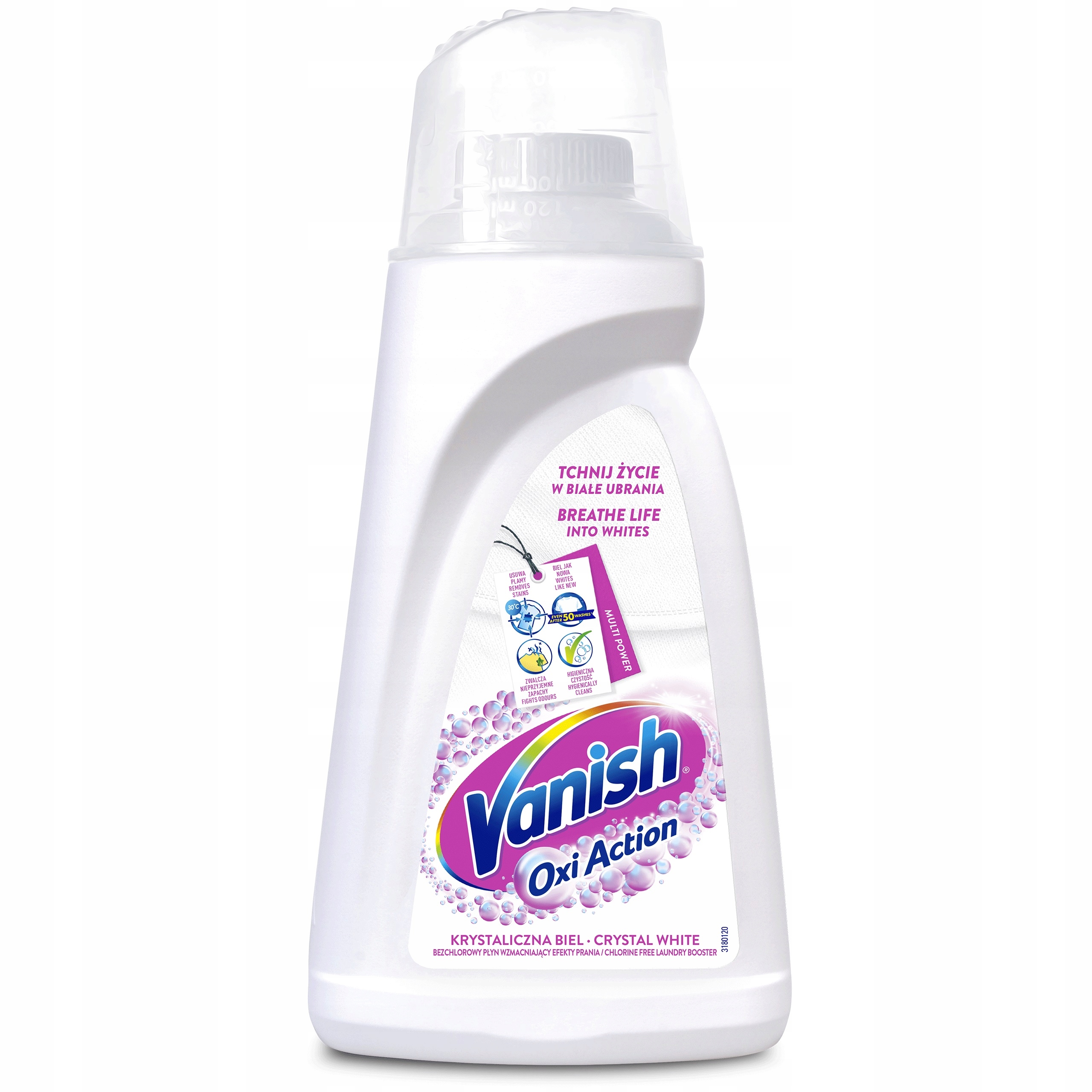 

Vanish Oxi Krystaliczna Biel Odplamiacz Płyn 1L