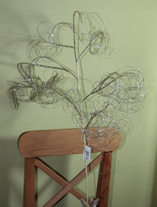 

gałązka 75cm, włos anielski, złote bicze na święta