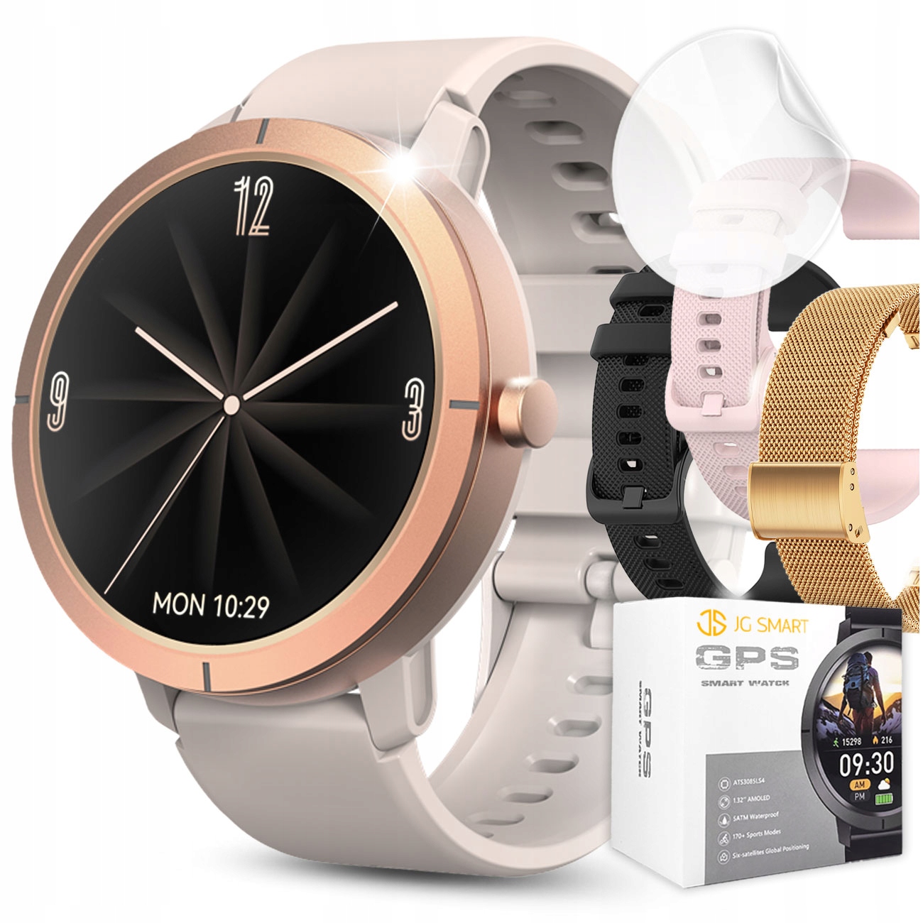 Dámske Inteligentné Hodinky Vodotesné Menu Pl Gps Amoled Puls Sport 4 Pásky