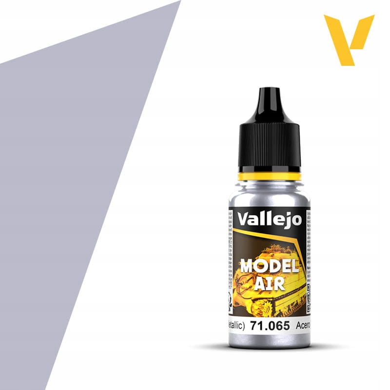 Farba Model Air 71.065 Steel, Vallejo, 18 ml