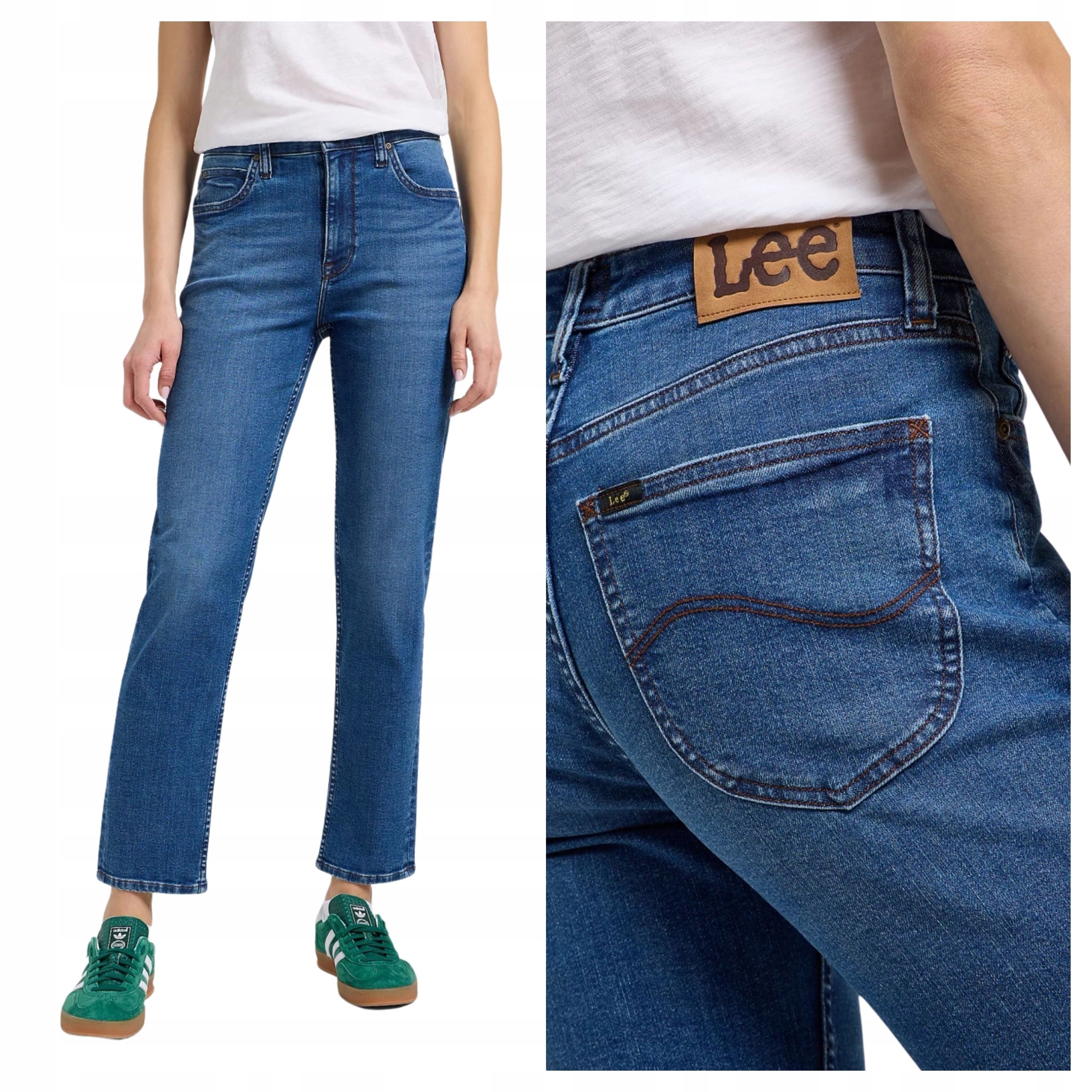 Dámské džíny Lee Carol Hyper Mid Jednoduché Klasické Modré W26 L33