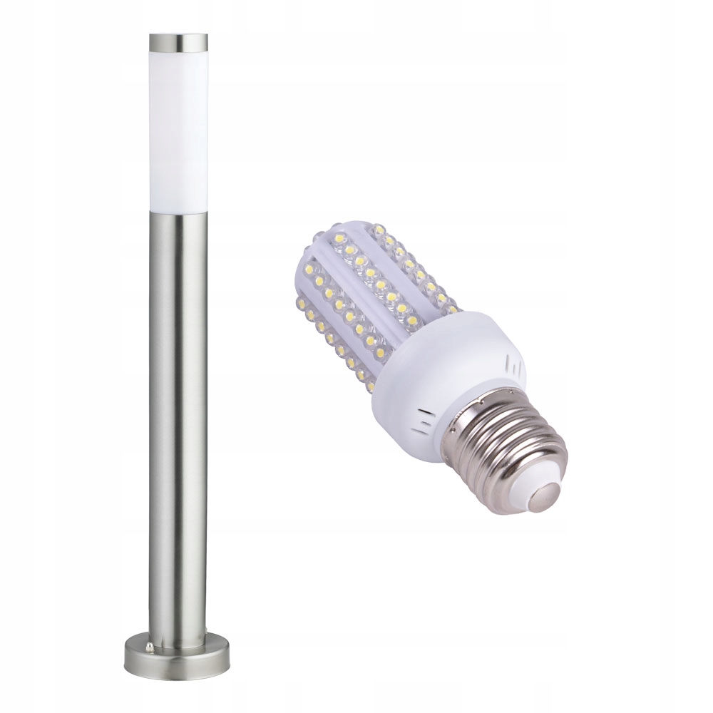 Słupek ogrodowy lampa 80 cm żarówka Led ciepła
