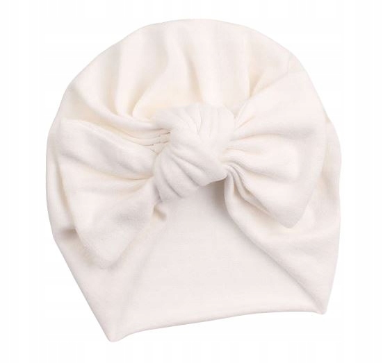 

Czapka niemowlęca Turban wiosna jesień 0-6 Chrzest