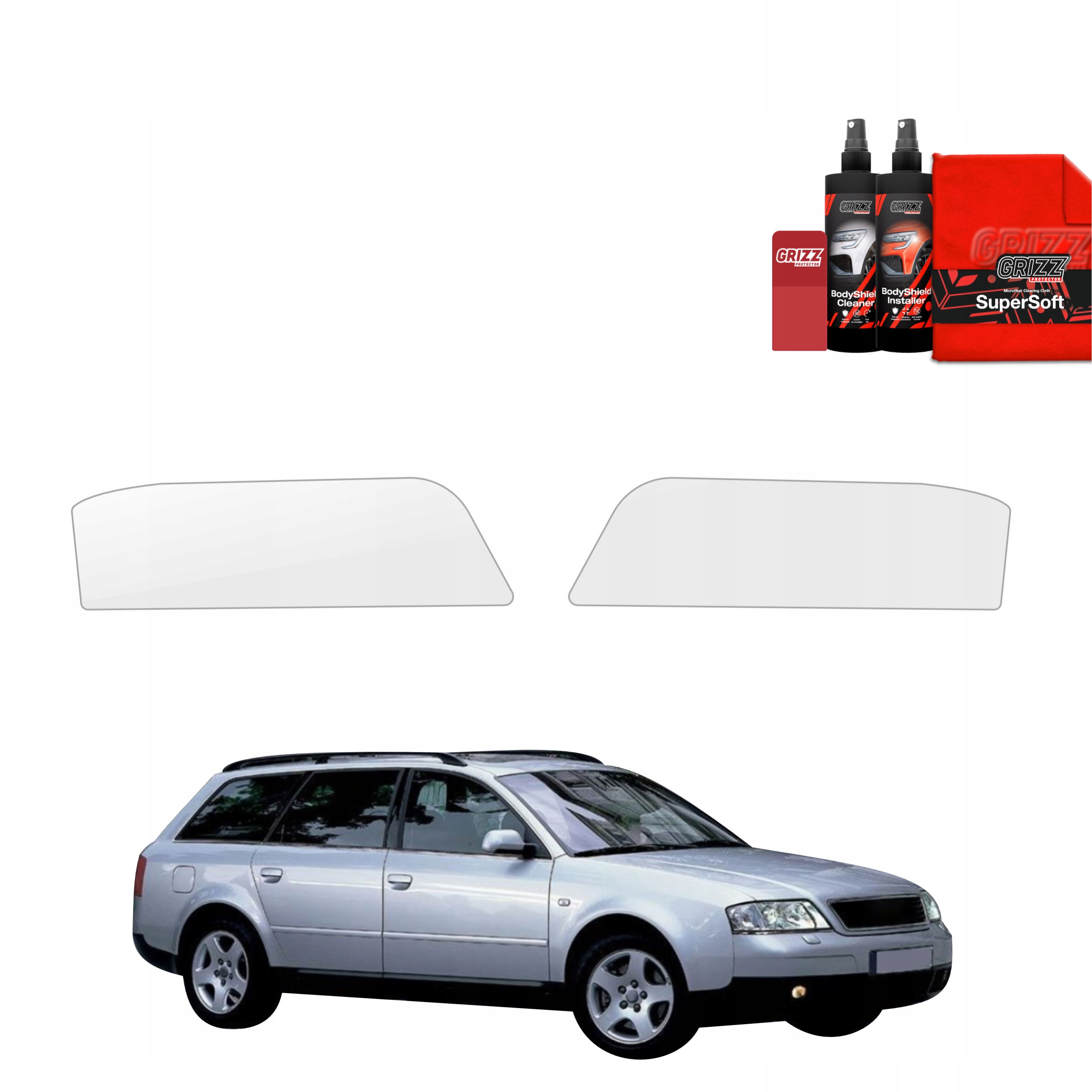 2v1 Fólie Ppf dýha na lampy pro Audi A6 C5 Avant (1998-2004)