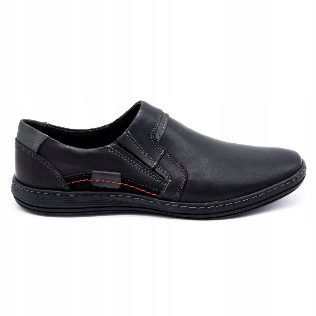 

Męskie Buty Casual 520MP Skóra Naturalna Czarny 43