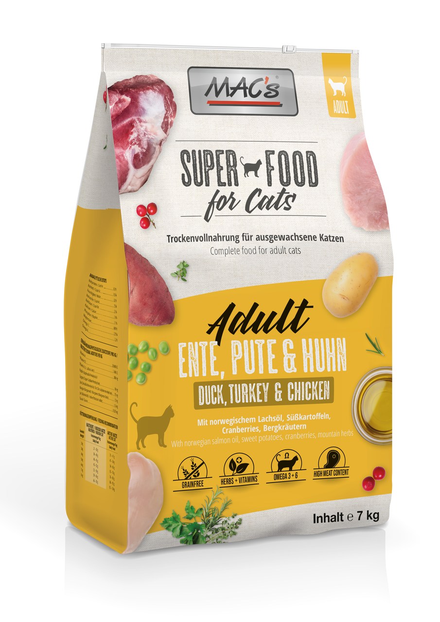 Levně MAC's Cat Kachna, Krůta, Kuře 7 kg