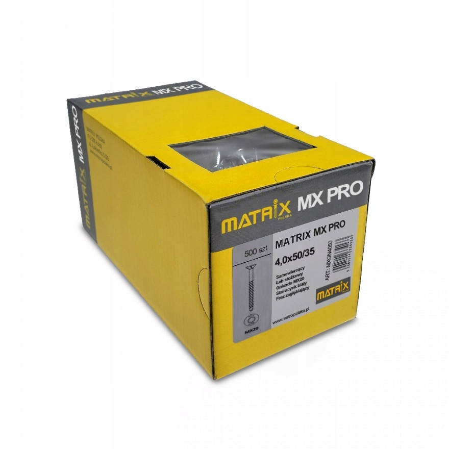 Wkręty do drewna stożkowe MX20 4,0x50/35 mm Matrix MX Pro – MXGN4050