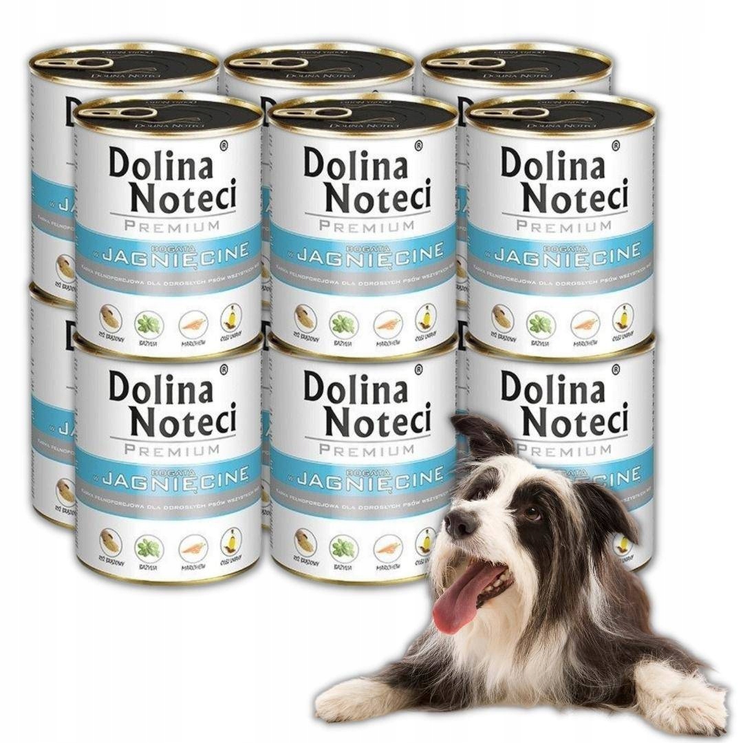 Dolina Noteci Premium Bogata w Jagnięcinę Mokra Karma Psa 12x400g