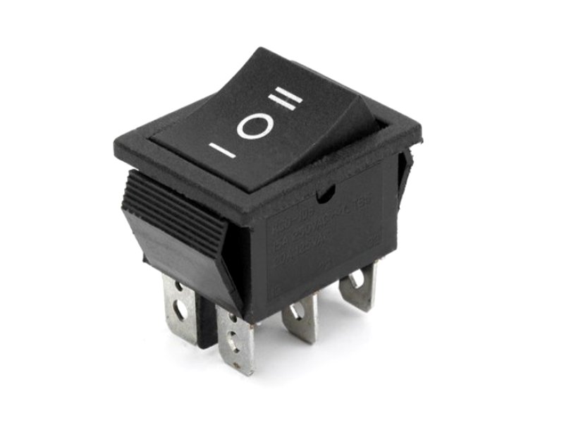 

Przełącznik kołyskowy On-off-on 15A 250V czarny