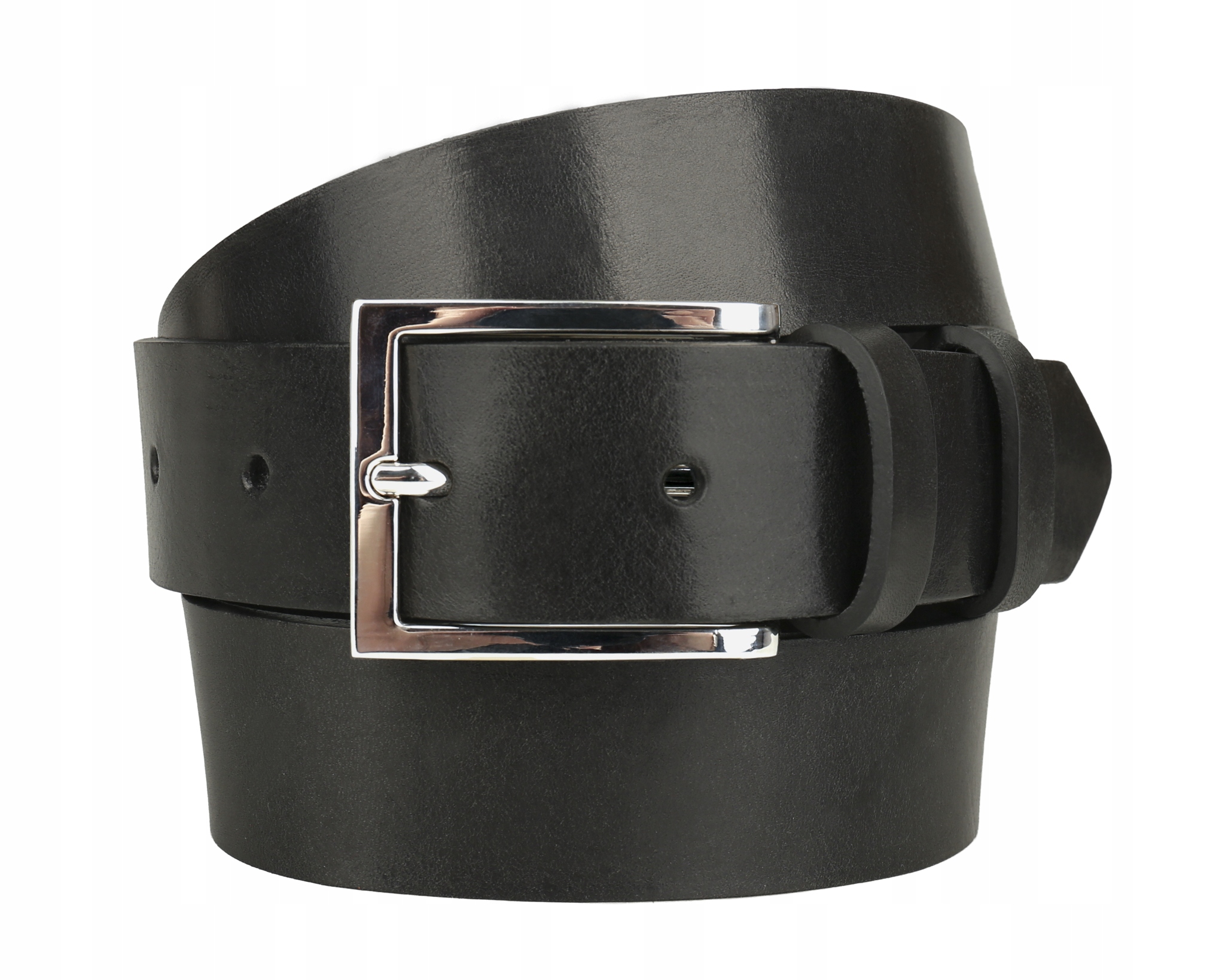 Klasický Černý Kožený Pásek Pro Muže Nero 100% Hovězí Kůže 90