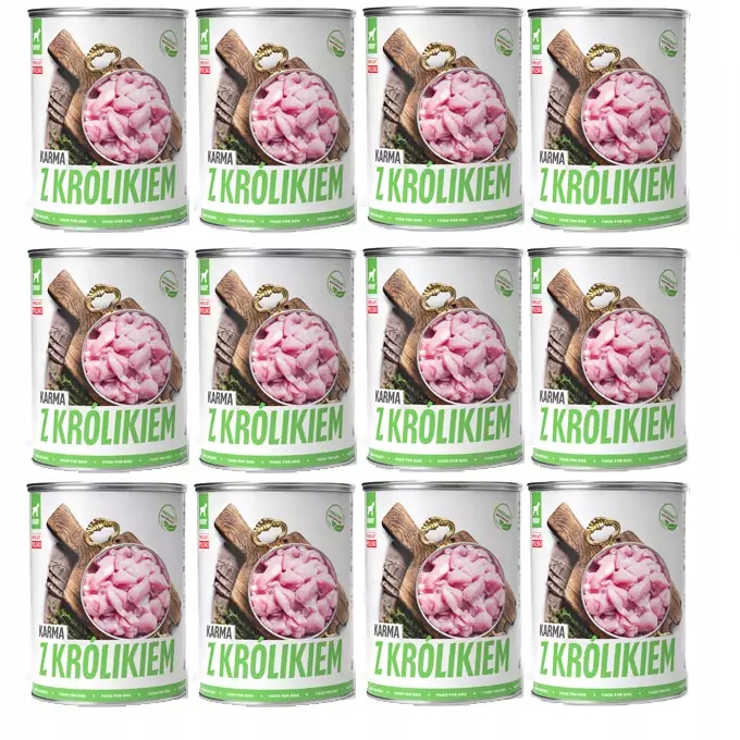 Levně Tuf Tuf Mokré krmivo pro psa s králíkem 800g x 12 Ks
