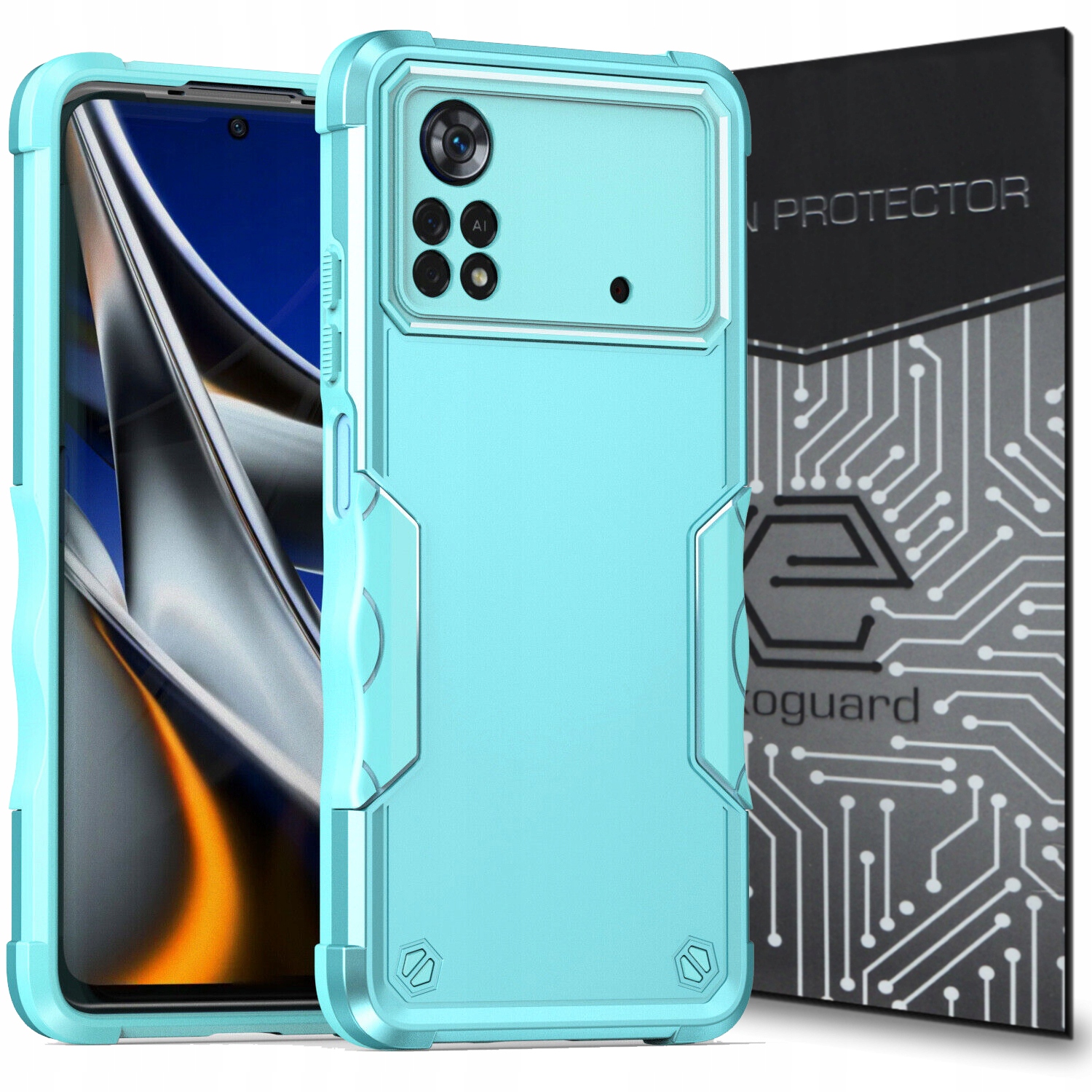 

Case Etui Pancerne+szkło do Xiaomi Poco X4 Pro 5G