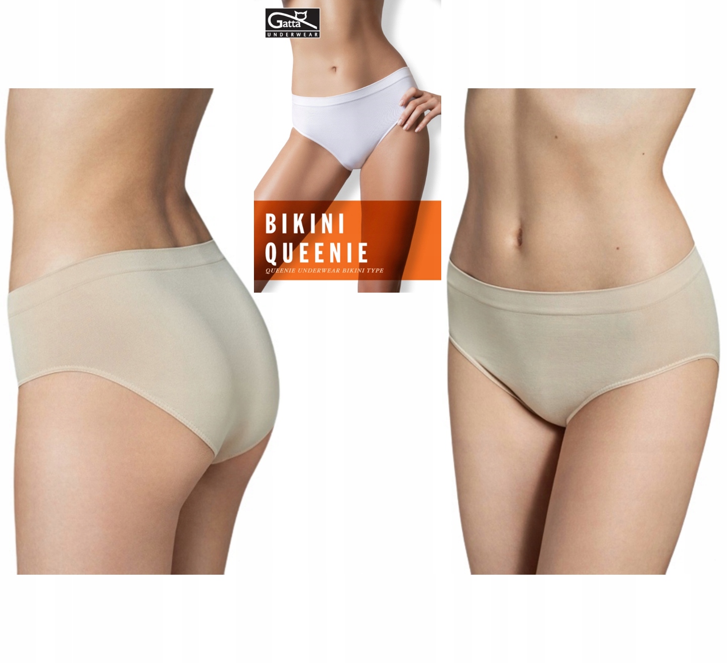 

Figi Gatta Majtki Queenie bezszwowe beż XXL