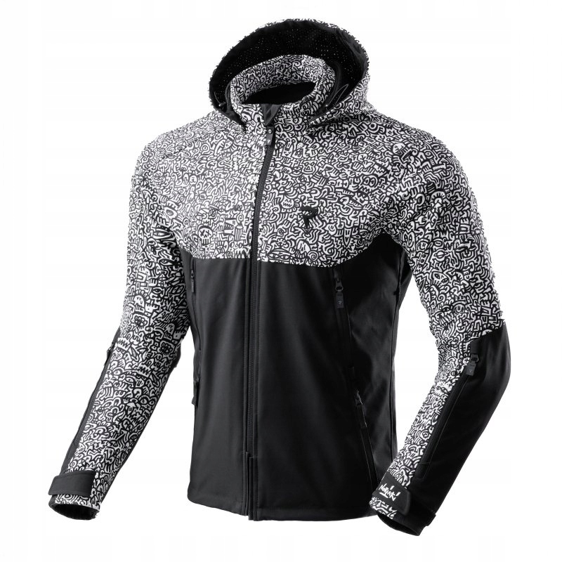 Textilná Bunda Rebelhorn Slash Noriaki Black/white Softshell Xxs