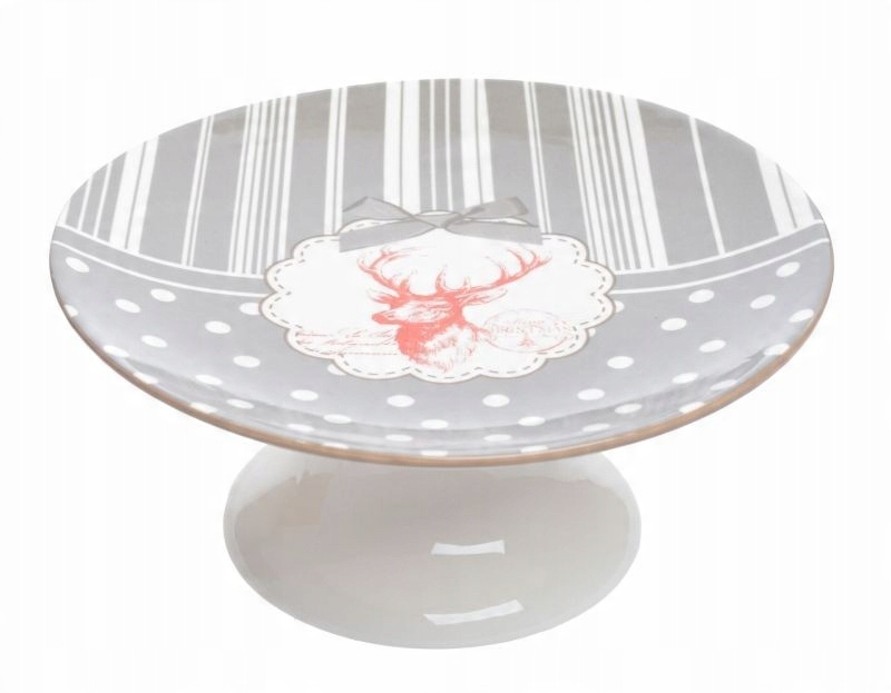 

Patera świąteczna z reniferem szara ceramiczna 20
