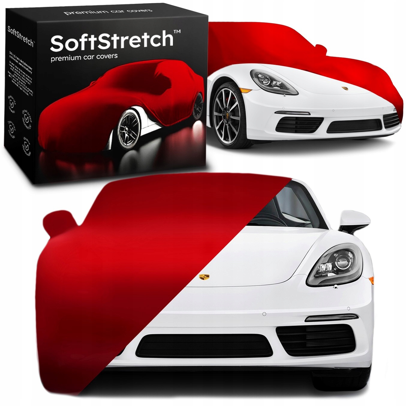 Kryt auta SoftStretch pro Porsche Boxster 982 červený