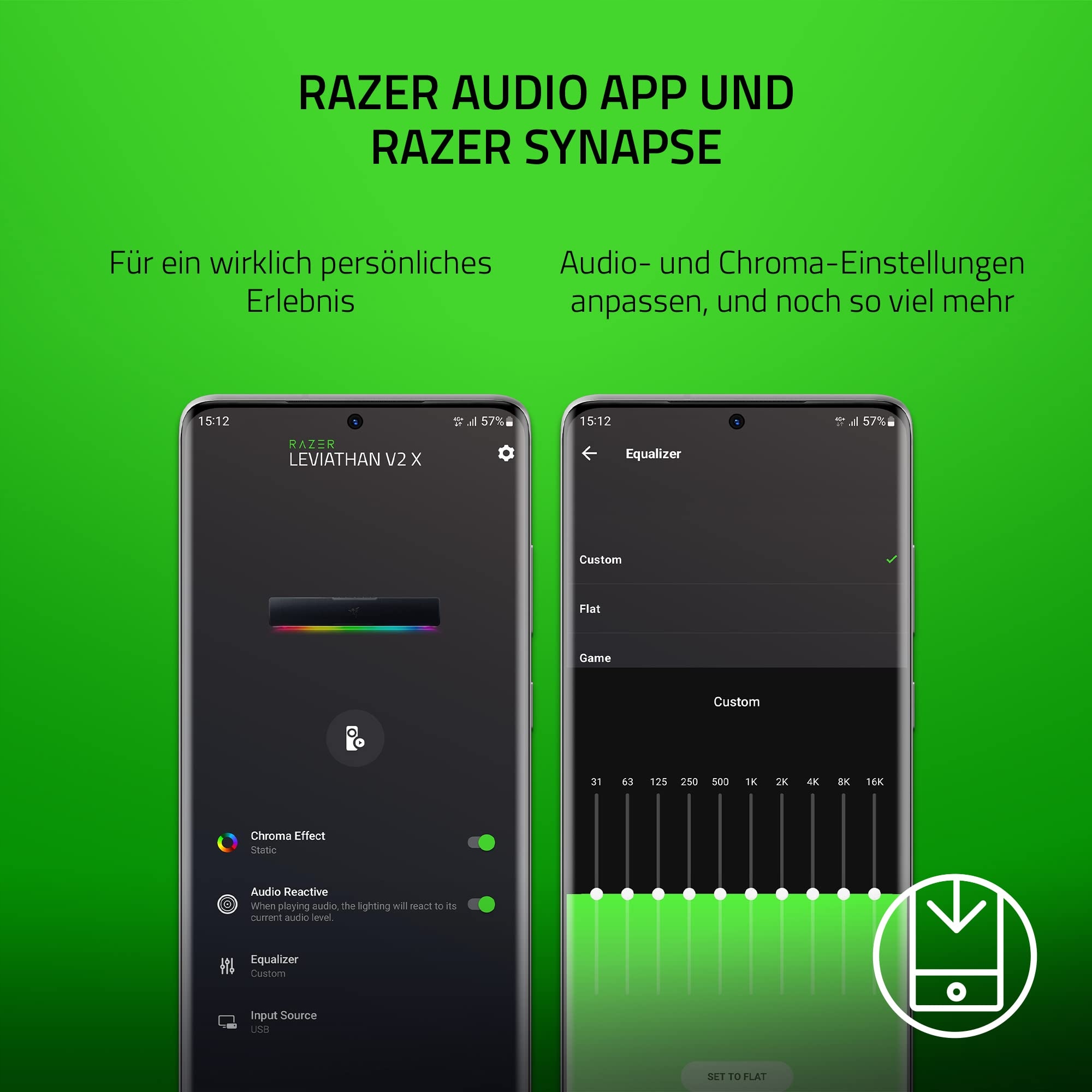 RAZER Leviathan V2 X Soundbar Gaming PC USB C Bluetooth RGB Czarna — miniatura 7