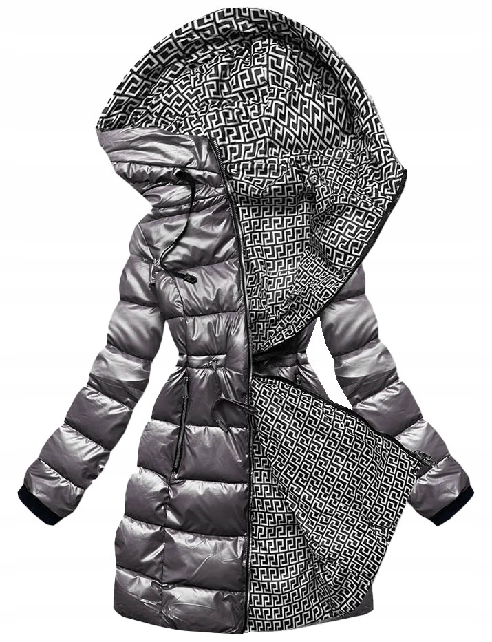 Bunda 2 V 1 B8070 Šedá XXL (44)