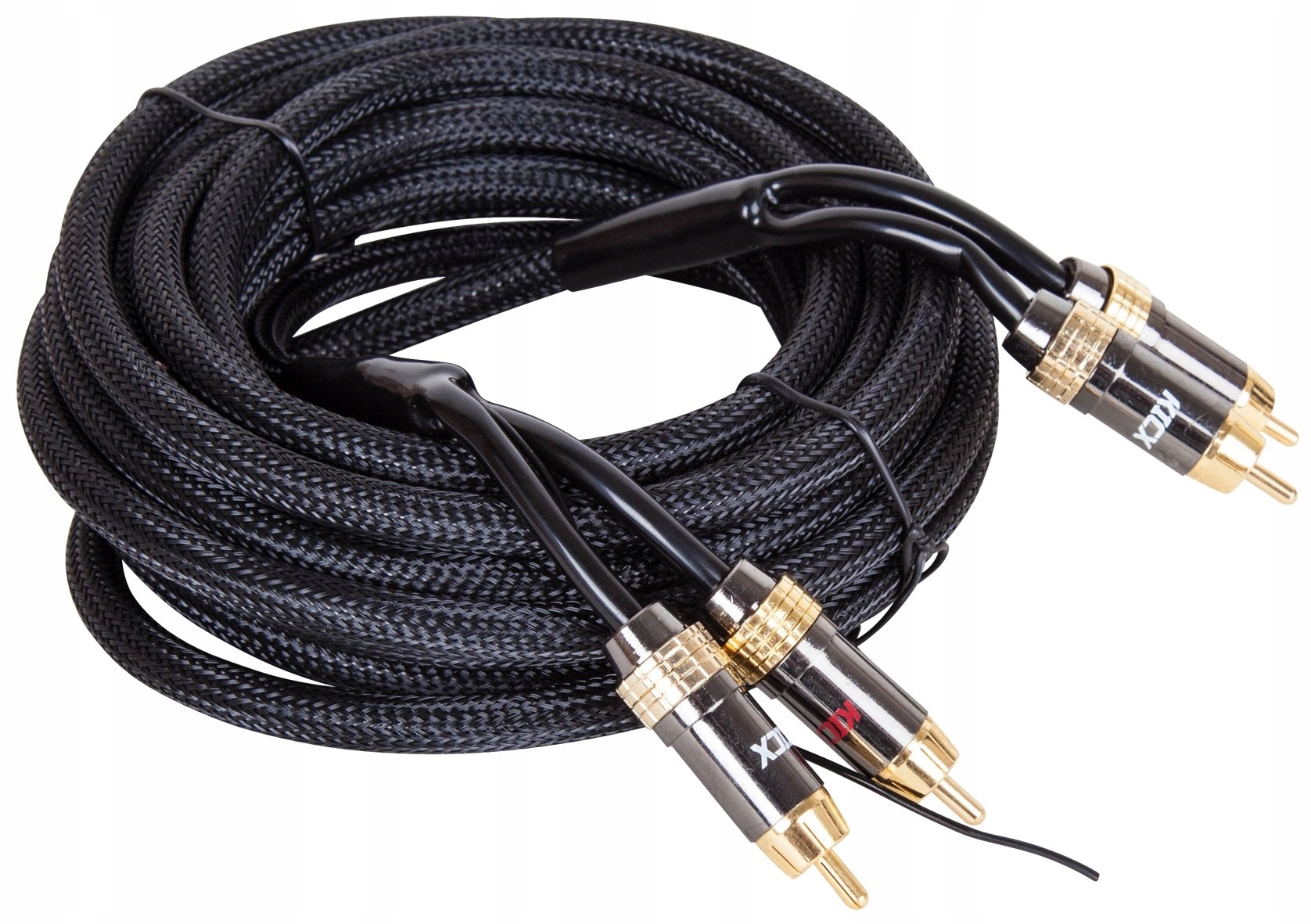 KICX RCA 02 PRZEWÓD Kabel SYGNAŁOWY STEREO 2x Cinch RCA 3xEKRANOWANE OFC 5m