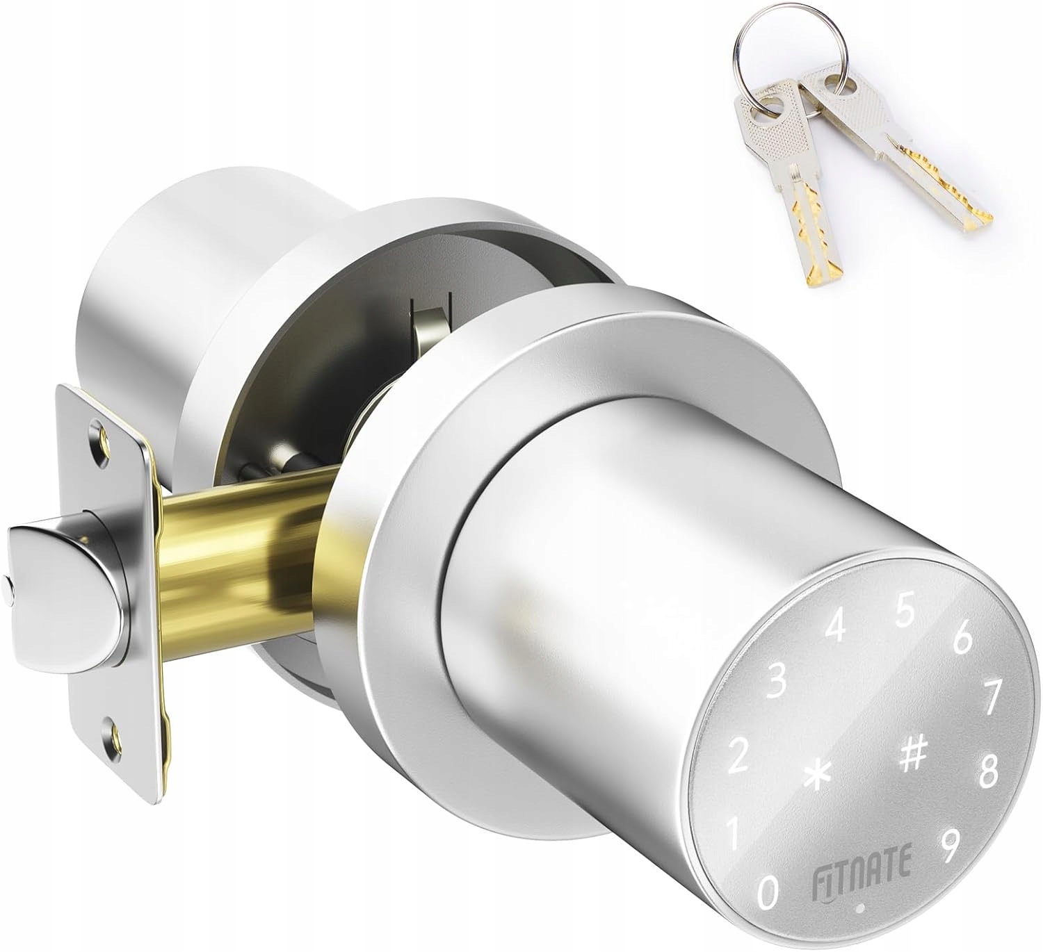 Dveřní knoflík s klávesnicí Fitnate, digitální dotykový zámek dveří