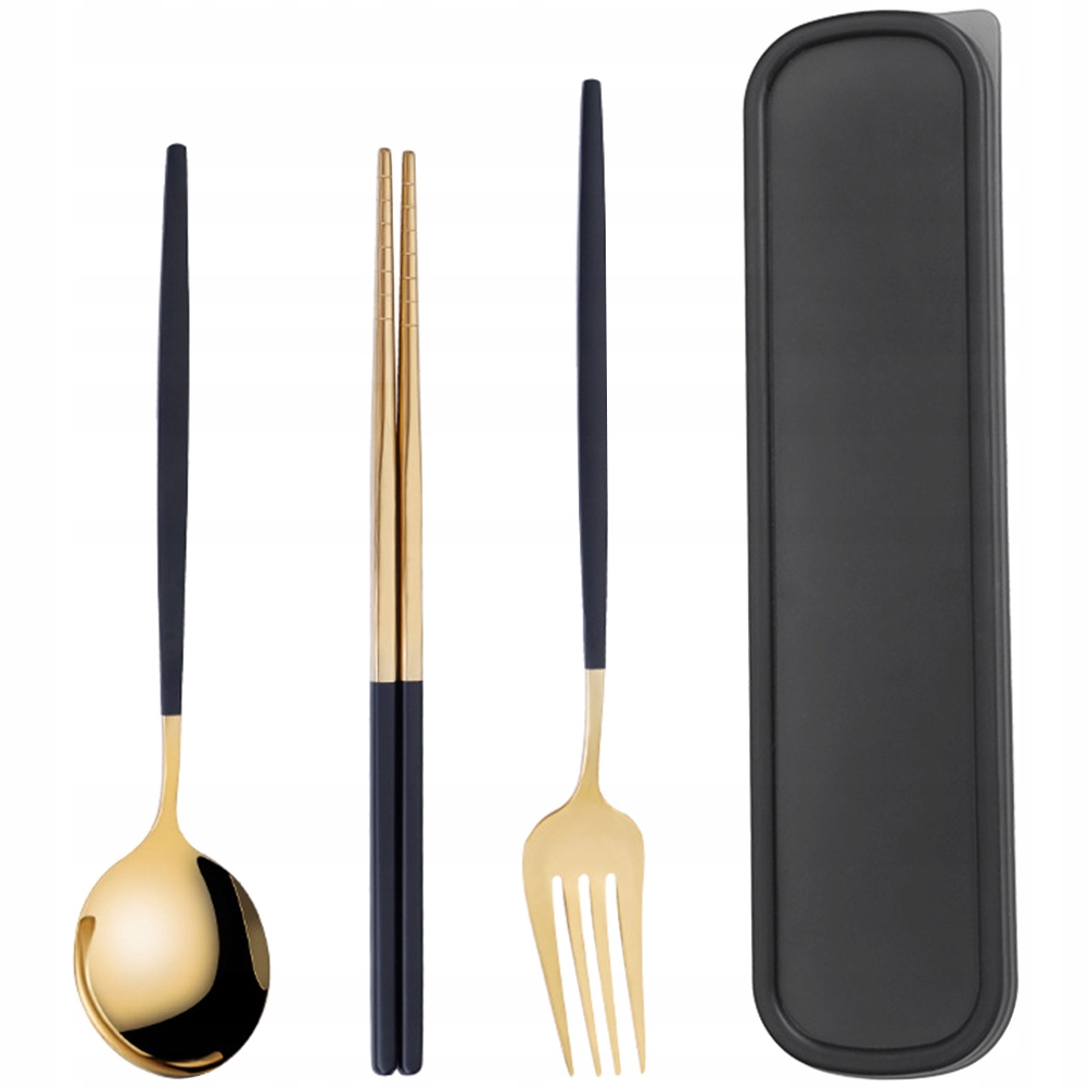 Zbiór 1 Na Rodzinne Pikniki Narzędzia Stalowe Smooth Black Gold