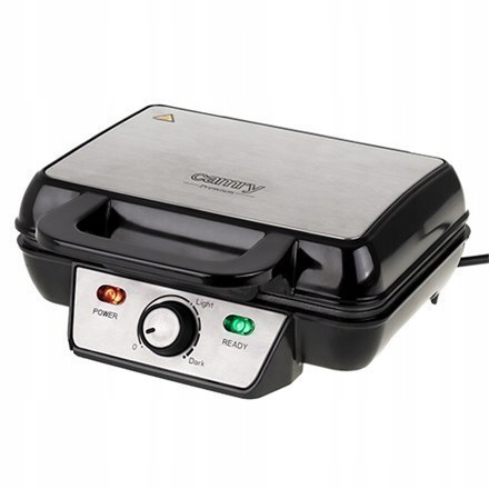 Camry Waffle Maker Cr 3046 Belgium, Number of waffles 2, 1600 W, Black/Stai