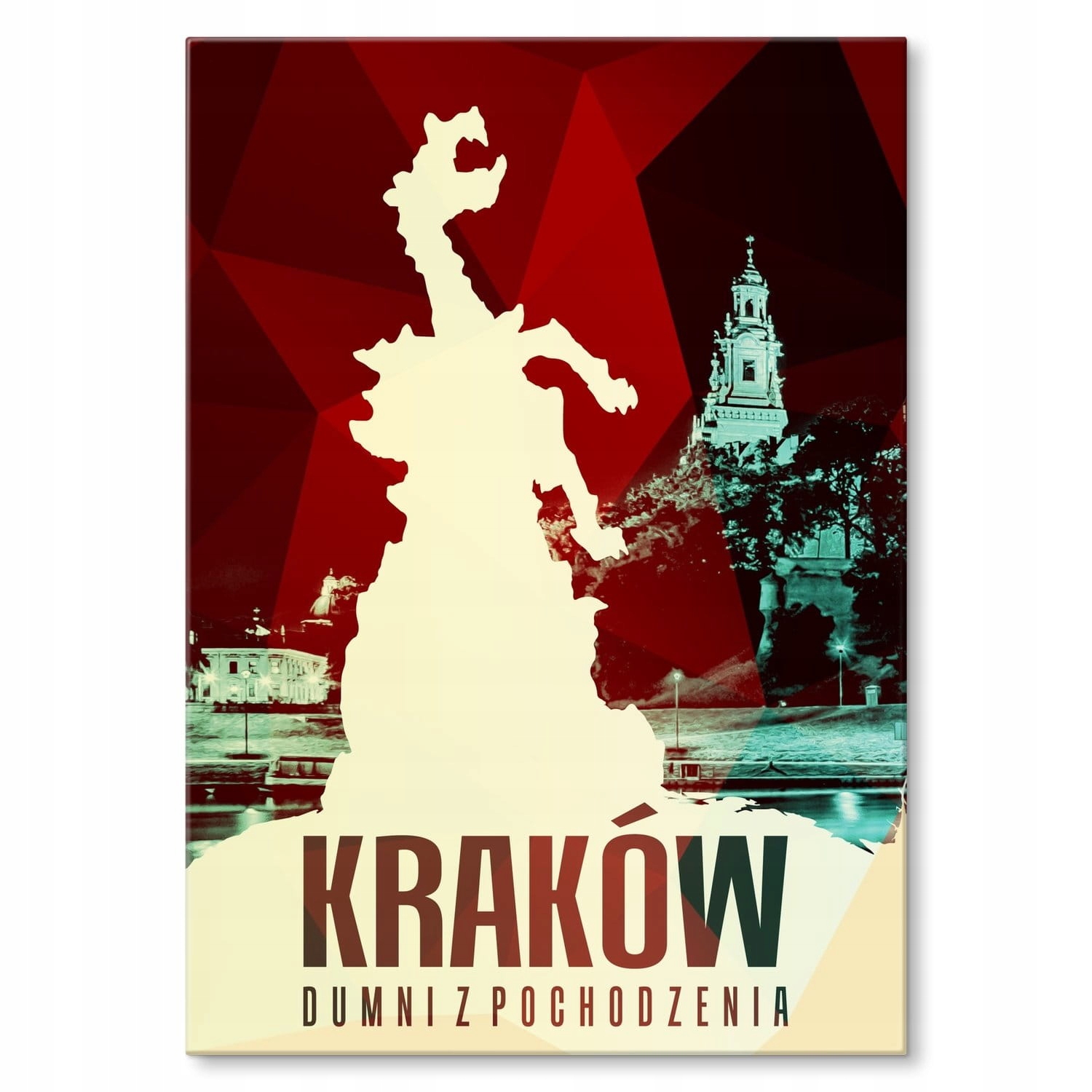 Plakát kovový plech obraz na zeď jednoduchá montáž nápis město Krakov