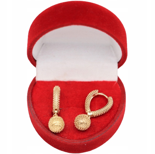 Złote KOLCZYKI ze stali chirurgicznej 316L K820