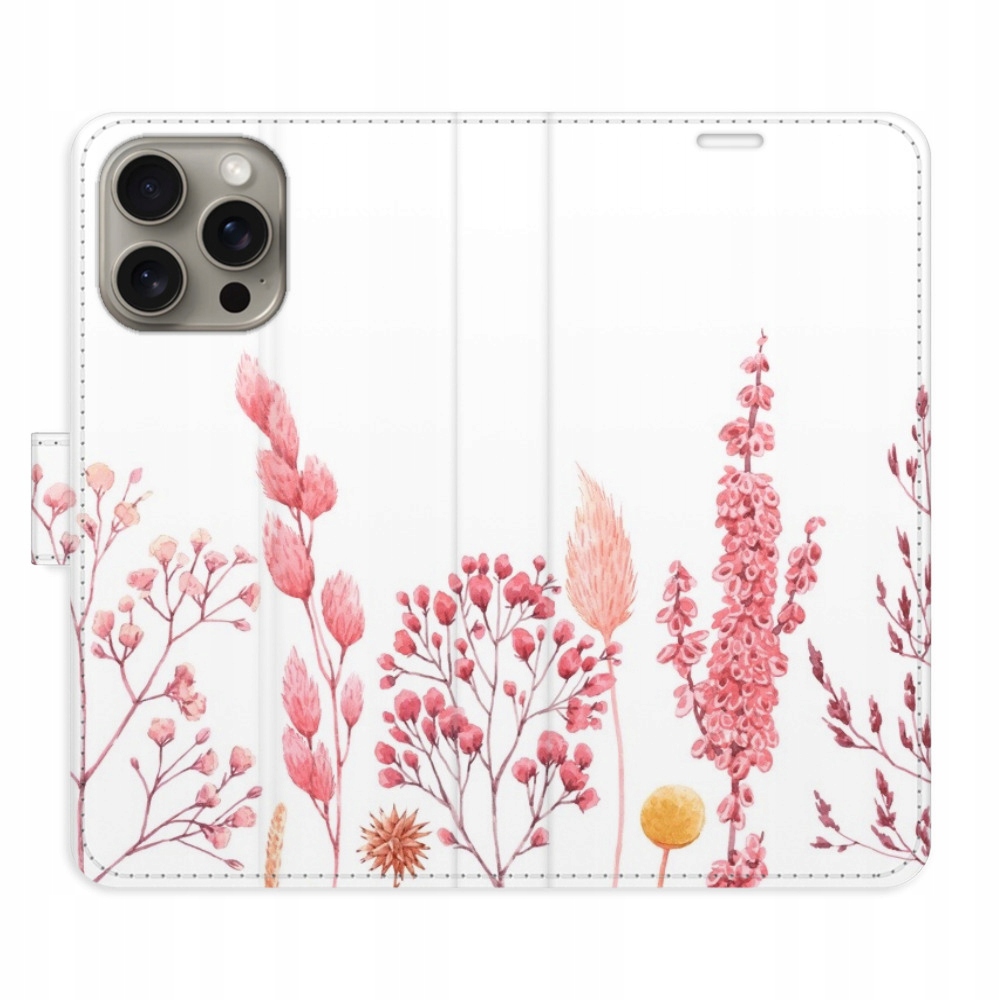 Etui z klapką iSaprio Pink Flowers 03 do iPhone 15 Pro Max