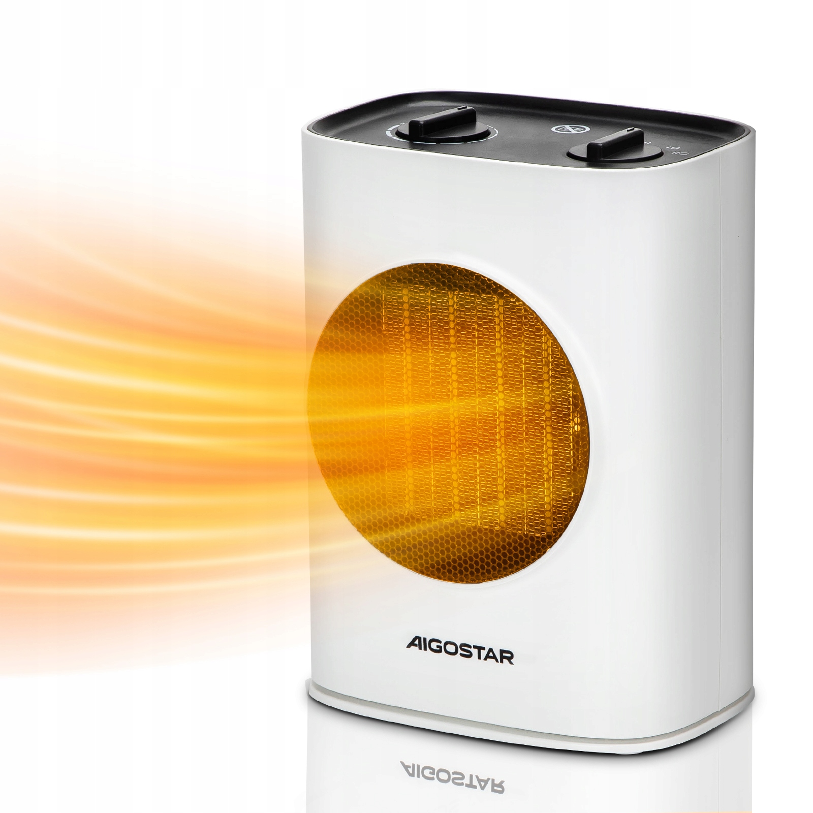 Grzejnik elektryczny ceramiczny Aigostar 1800W Cichy Przenośny Biały