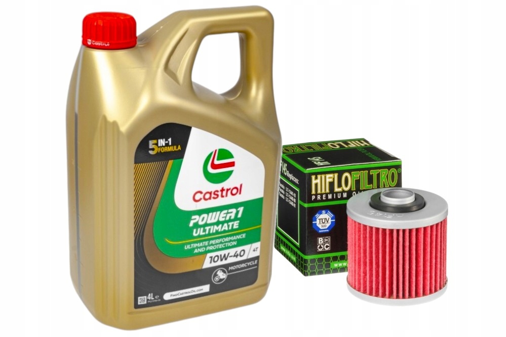 Servisný set, olejový filter Hiflofiltro HF145 motorový olej Castrol