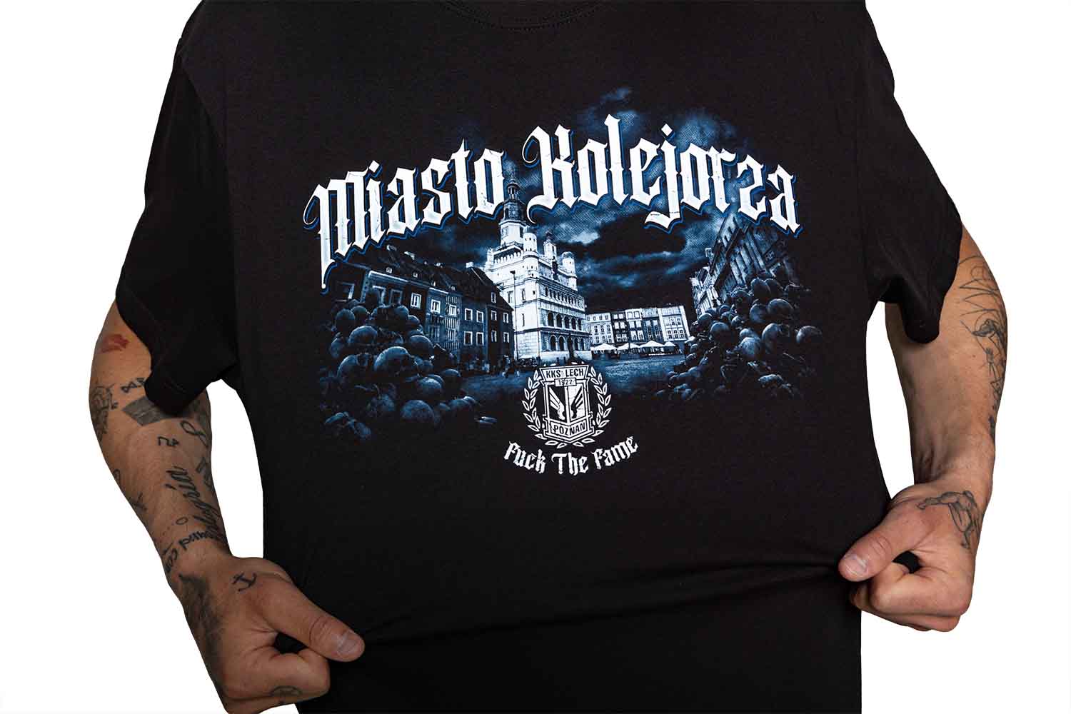 KOSZULKA LECH POZNAŃ MIASTO ZŁĄ SŁAWĄ OWIANE FTF CZARNA S