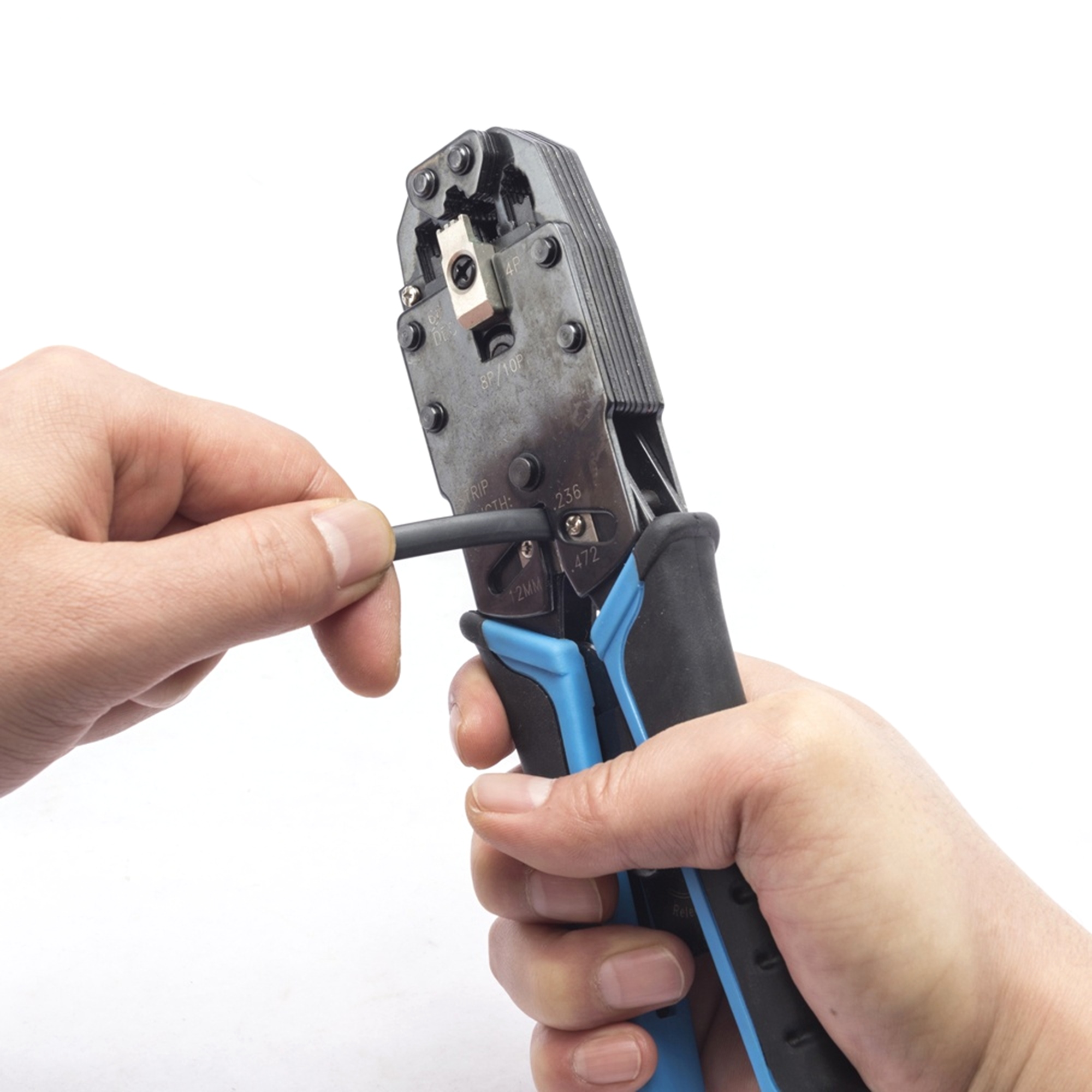 Zaciskarka wtyków RJ-45 4P/6P/8P RJ-12 RJ11 ściągacz izolacji Model tabletki solne 25kg